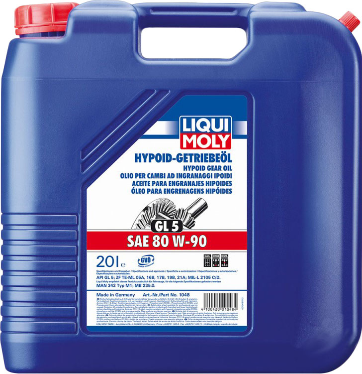 Масло трансмиссионное LIQUI MOLY SAE 80W-90 HYPOID-GETRIEBEOL 20л